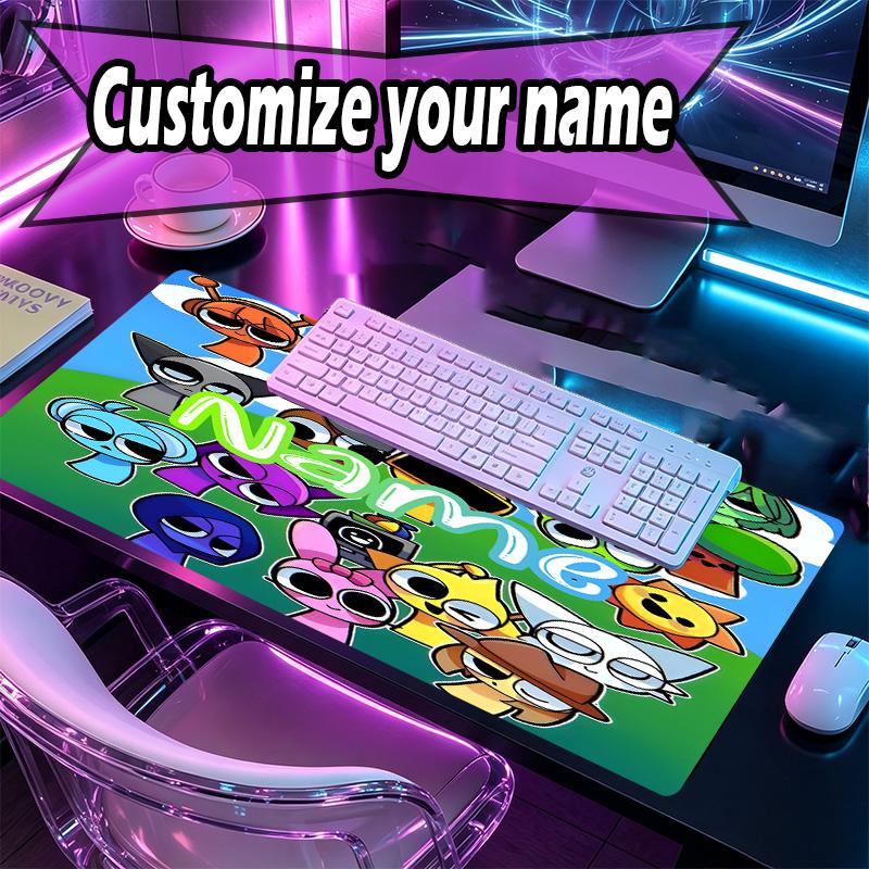 Tapis de souris personnalisé avec nom et motif de jeu Sprunki, Tapis de bureau pour ordinateur portable PC, Tapis de bureau décoratif pour la maison, Coussinet pour clavier, Cadeau