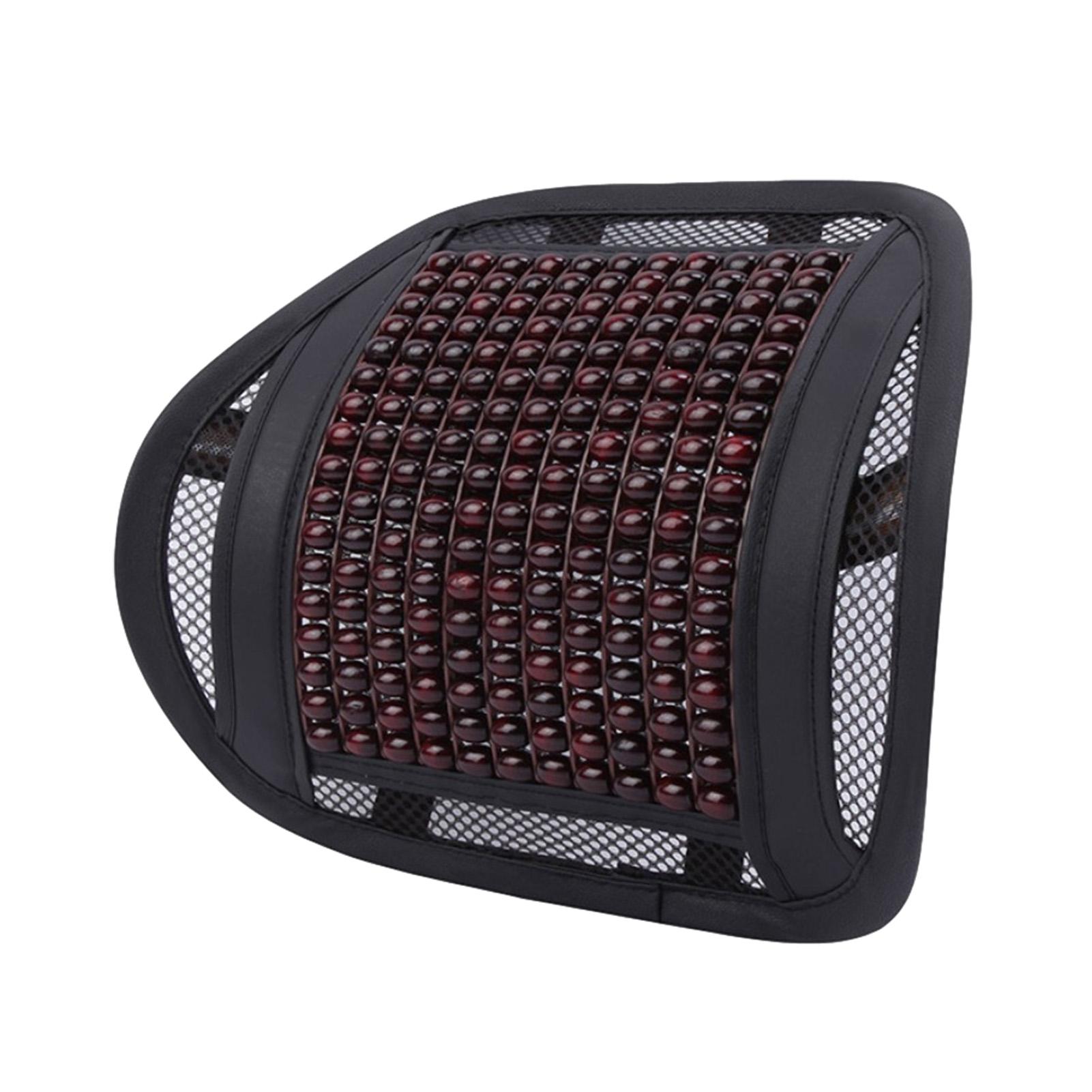 

Автомобильное кресло с поддержкой спины, деревянные бусины, кресло, массажная подушка для поясницы, сетчатая вентилируемая подушка для офиса в автомобиле, надежная