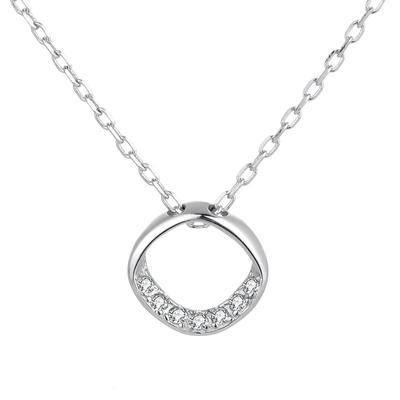 Jewelry S925 Sterling Silver Geometric Necklace Korean Style Clavicle Chain Simple Temperament Female