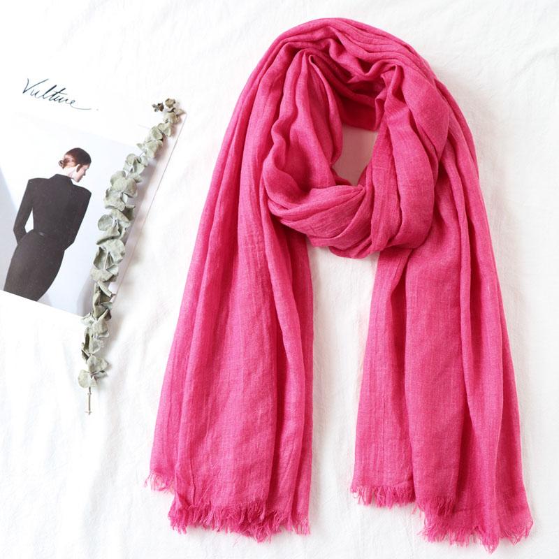 105*190cm One Piece Women Oversize Solid Plain Scarf Shawls Head Wraps Viscose Cashmere Muslim Frayed Hijabs Pashmina