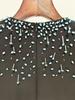 2026 Europäisches & Amerikanisches Designer-Abendkleid mit schweren Perlenverzierungen und langen Ärmeln