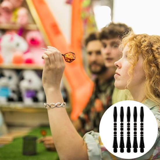 5 Pcs Dart Shaft for Steel Tip Multi-color 2BA Thread Lockhole Polished Electroplated Anti-rust Portable Dart Accessories Replacement Dart Pole Set