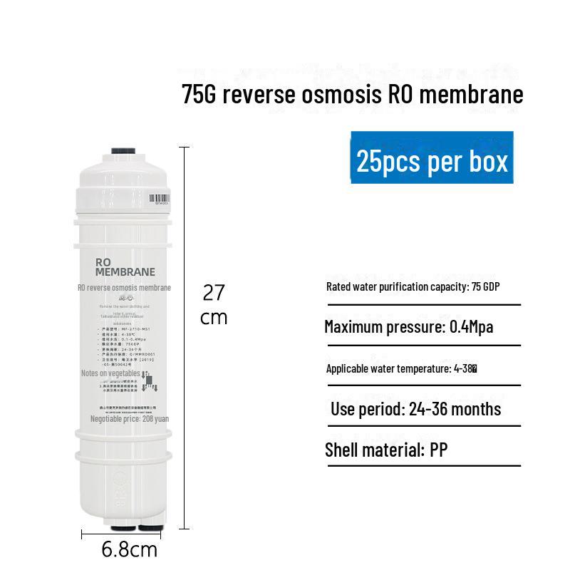 Macro M6 Water Purifier: PP Cotton, Carbon, and RO Membrane Universal Quick-Connect Filter Set