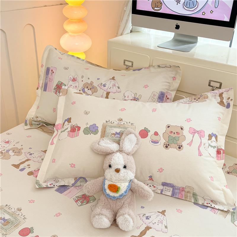 Cotton Pillowcases: Pure Cotton, Simple Style for Home, Dorms, Single & Double Rooms (Single/Pair)