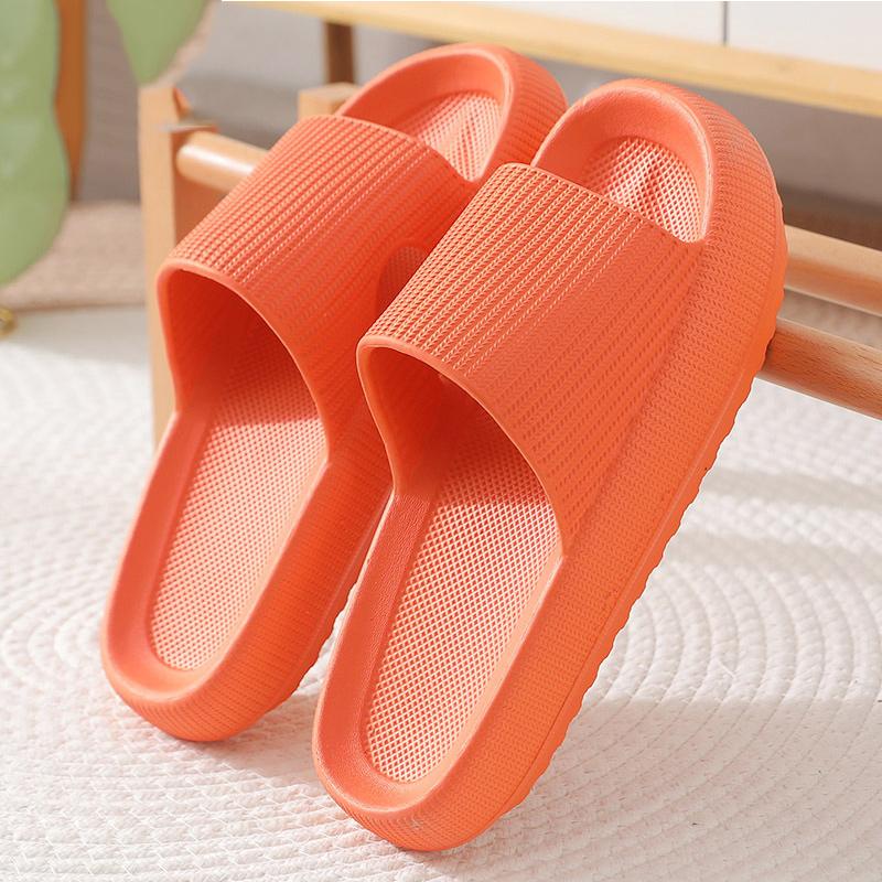 Fashion Smile Pop Summer Simple Style Thick Sole Slippers Indoor Casual Slippers Men Non-slip Bathroom Shoes Men Breathable Sandals