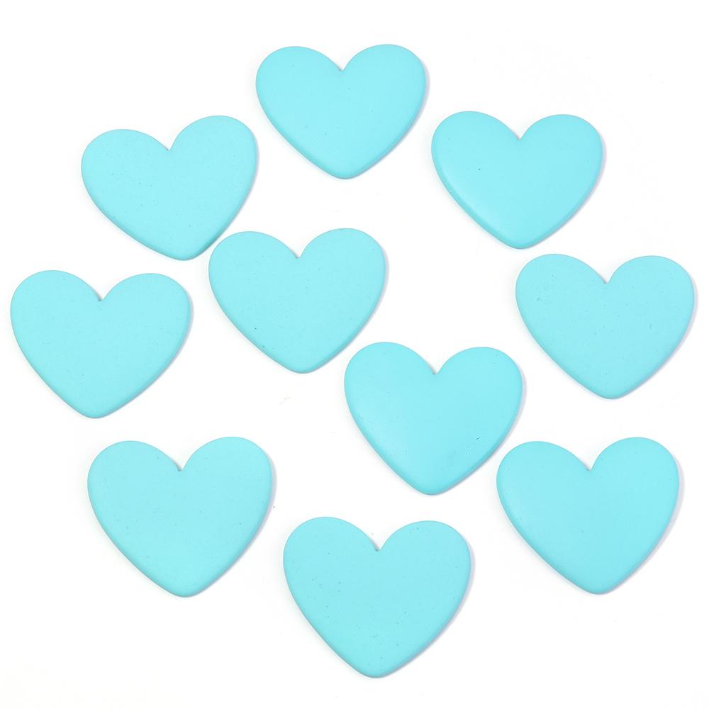 10pcs/lot Colorful Cute Flatback Resin Heart Cabochons DIY Handmade Headwear Hairpin Decoration Jewelry Making Accessories