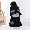 2025 winter wool hat women's cute hairball pullover knitted hat velvet thermal ear protection cycling Lei Feng hat