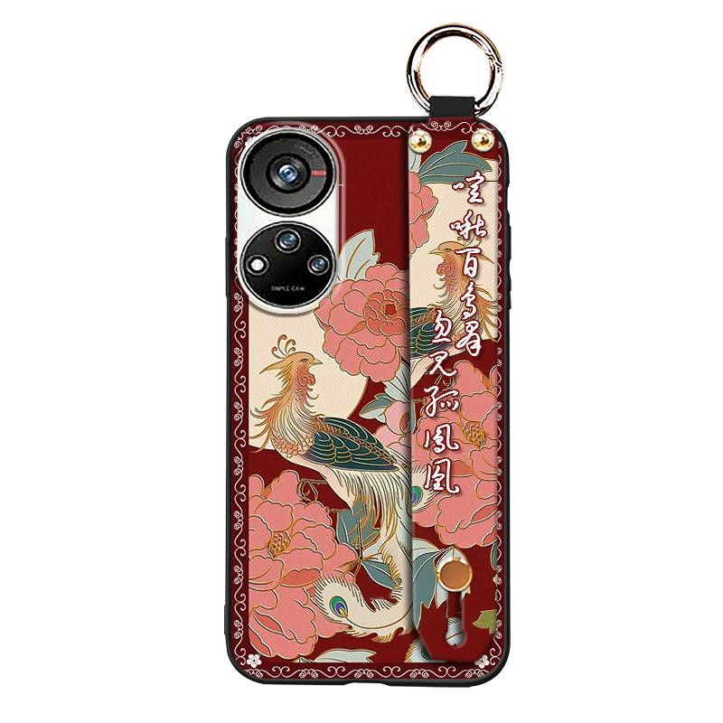 Langlebig Für Mama Handyhülle Für ZTE Blade V40S/Axon40 SE Armband Mode Stoßfest Handgelenkschlaufe Chinesischer Stil Staubdicht