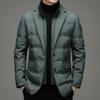 2026 Men's Winter Fake Two-Piece Warm Suit Business Leisure Warm Stand-up Collar Down Jacket