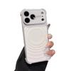 Liquid Silicone Large Window, Suitable for iPhone17promax Ripple Magnetic Suction Four Corners Anti-drop Mobile Phone Case Apple 16