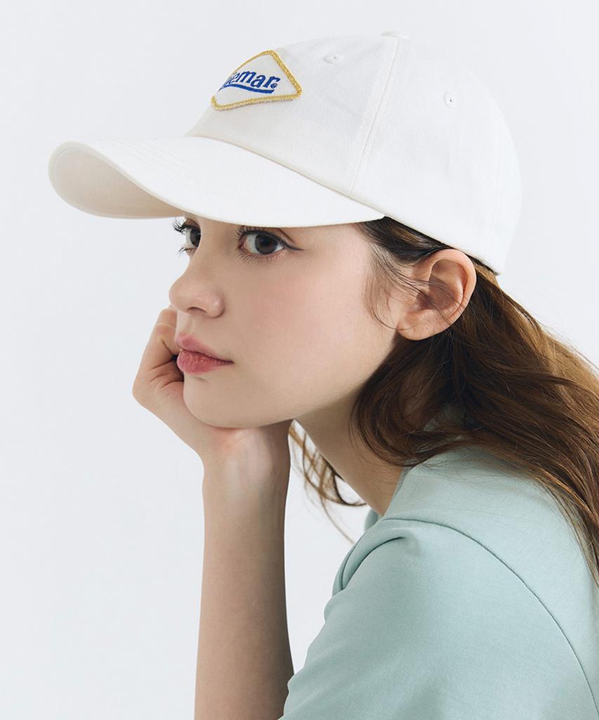 LIEMAR Embroidered Patch Ball Cap Ivory