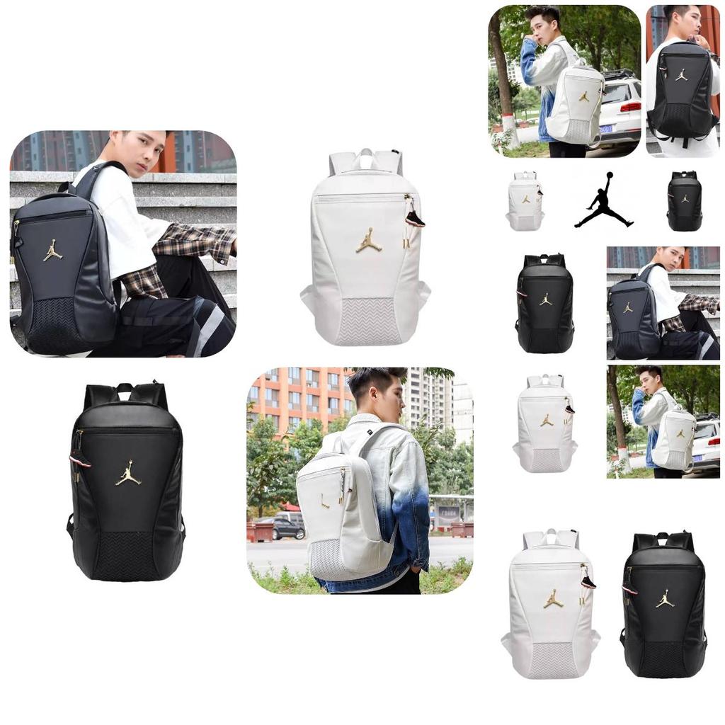 Zaino alla moda in ecopelle PU da uomo, stile street, impermeabile, antiurto, espandibile, con motivo geometrico