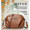 Lychee Pattern Soft Leather Messenger Bag Female