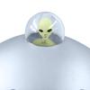 Off the Wall Toys Alien Glow-in-the-Dark UFO Space Ship and Bendable Action Figure Toy