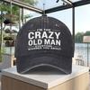 Unisex Crazy Old for Unisex Vintage Logo Baseball Cap Running Hat Sun Hat Suitable for Golf Driving Fishing Outdoor Sports