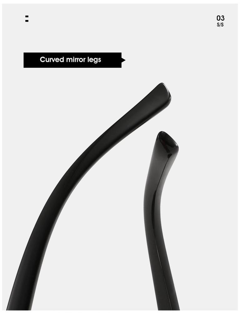 2025 Frameless Cut-Edge Men's Sunglasses with Leopard Temple - European & American High-End Trend