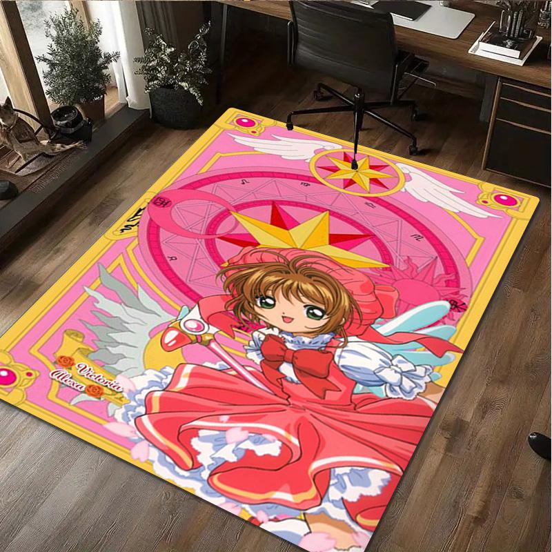 Anime Characters Sakura Kinomoto Carpet Carpet Office Decorative Carpet For Living Room Bedroom Door Mat Floor Rug Computer Chair Area Rug