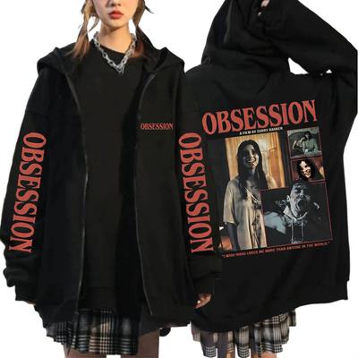Horror Movie Obsession Nikki Merch Zipper Hoodies Men Women Oversized Gothic Long Sleeves Zip Up Hooded Sweatshirts Jackets Coat