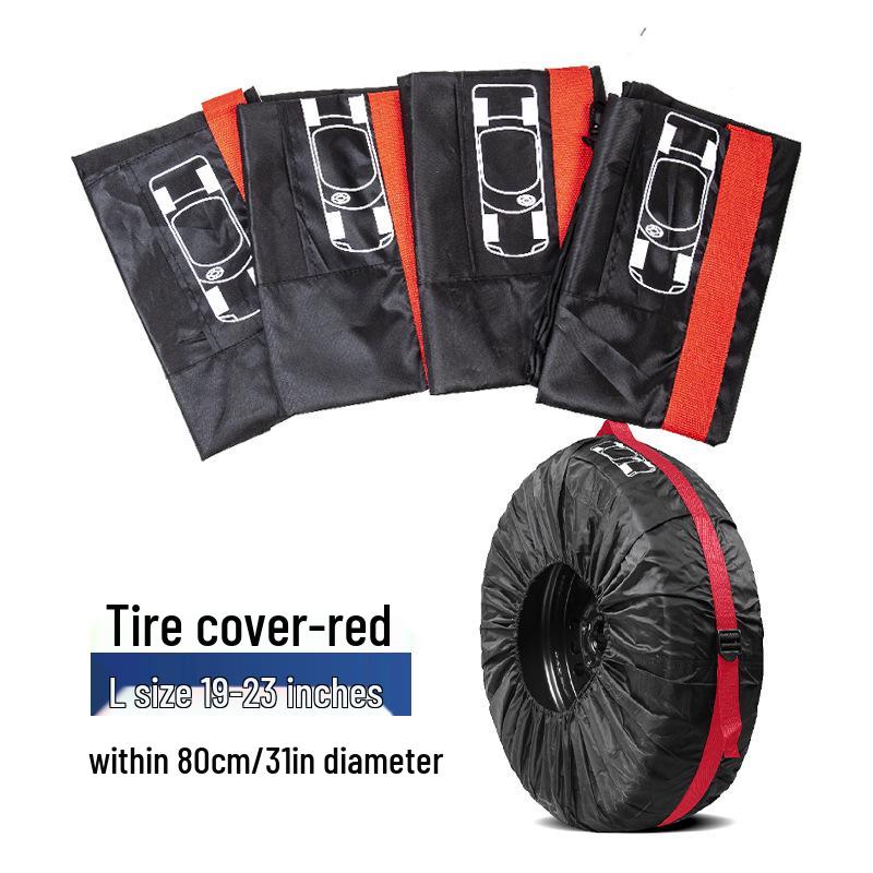 Car Spare Tire Protective Cover - Sunproof & Dustproof 190T Polyester Taffeta Storage Bag