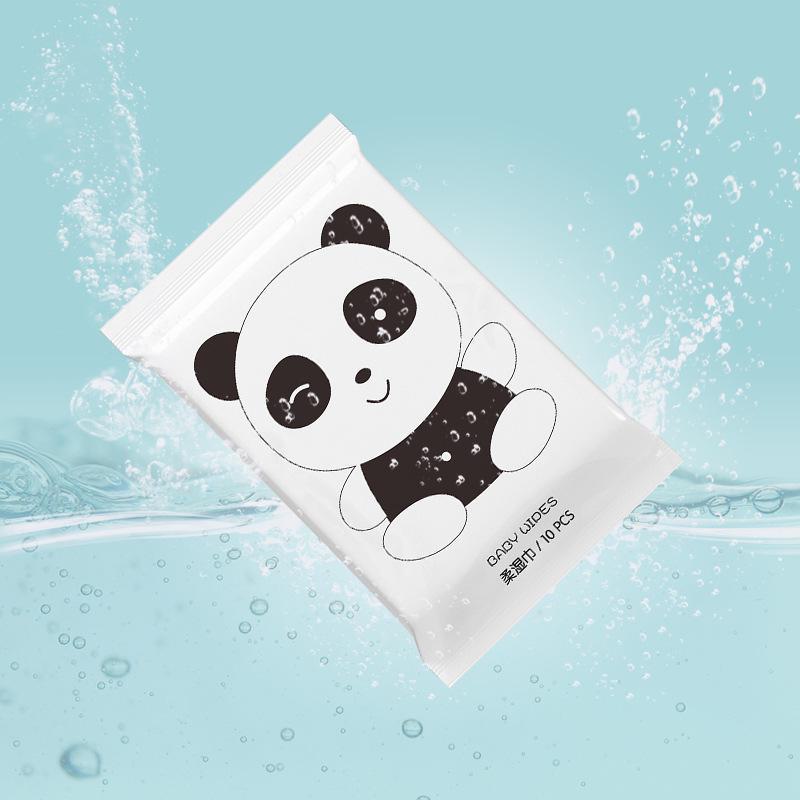 Infant & Child Wet Wipes - Portable for Hand & Mouth, 10-Piece Family Pack