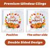 9 Sheets Fall Window Clings Window Decals Stickers Maple Leaves Pine Cones Oil Painting For Autumn Glass Home Decoration 70pcs