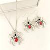 New Geometry Zircon Spider Pendant Necklace Earrings Keychain Trendy Retro Versatile New Gothic Jewelry Gift Wholesale