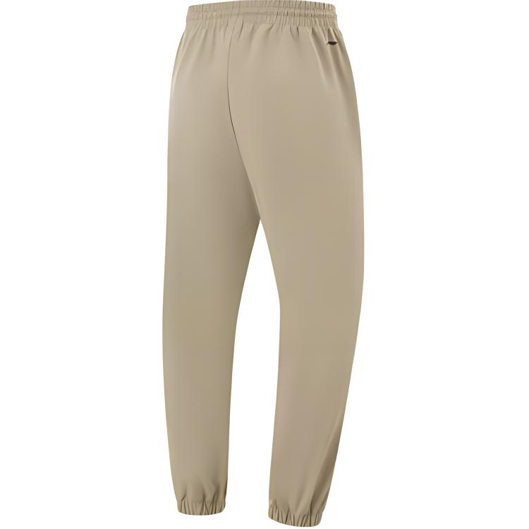 Li Ning Fitness Series Solid Color Mid Waist Drawstring Breathable Versatile Cuffed Sports Long Pants Men bottoms Gray AYKV231-3