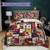 Guitar Music Pattern Bedding uilt Set uilt Cover Pillowcase Home Decoration Birthday Gift (1 * duvet cover + 2 * pillowcase  without core)56