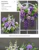 Mori Style Silk Floral Aisle Decoration In Blue & Purple