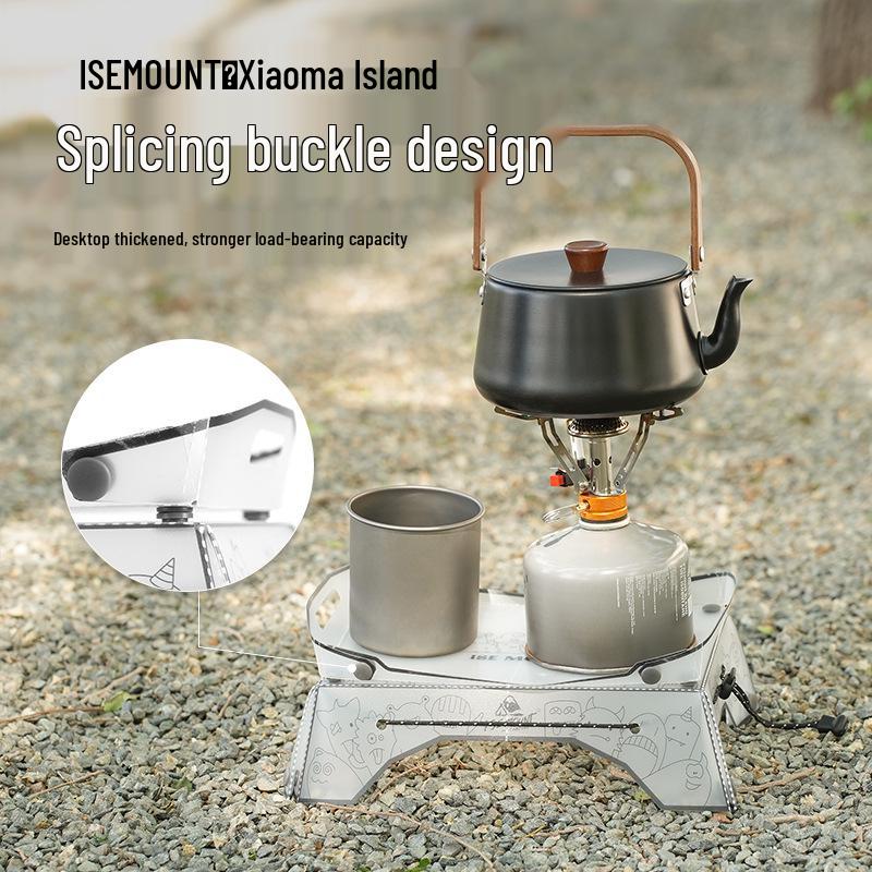 Portable Outdoor Folding Camping Table with Multifunctional Tray