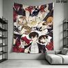 Persona Wall Tapestry Aesthetic Wall Hanging Printed Fabric Blanket Decorative Tapestries for Bedroom Living Room Home Decor
