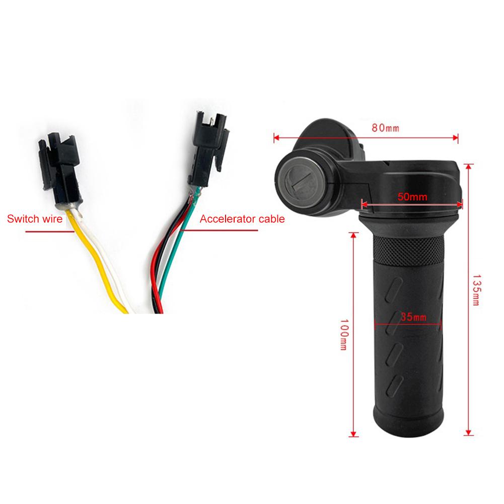 Universal Voltage Electric Bicycle Handlebar Twist Accelerator E-Bike Throttle Grip Scooter Handle Replacement Parts Accessories