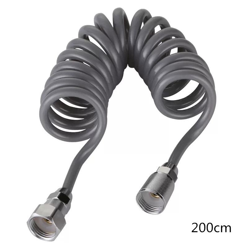 

Черный Стиль Гибкий Пружинный Душевой Шланг Водопровод Туалет Биде Распылитель Пистолет Соединительная Труба Телефонный Шнур Стиль 150см / 200см