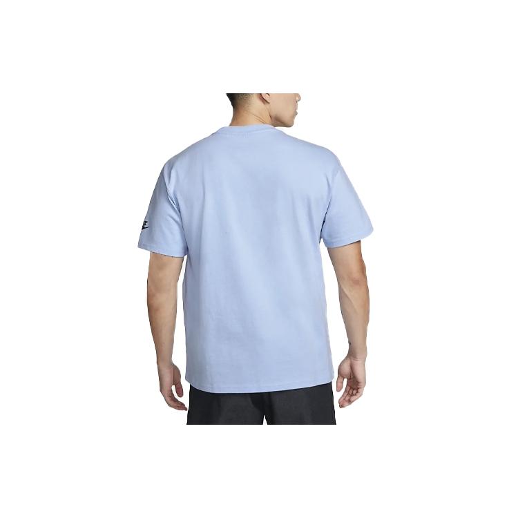 Nike T Shirts Men's Blue Crew Neck Moderate Straight Fit DQ1011-548