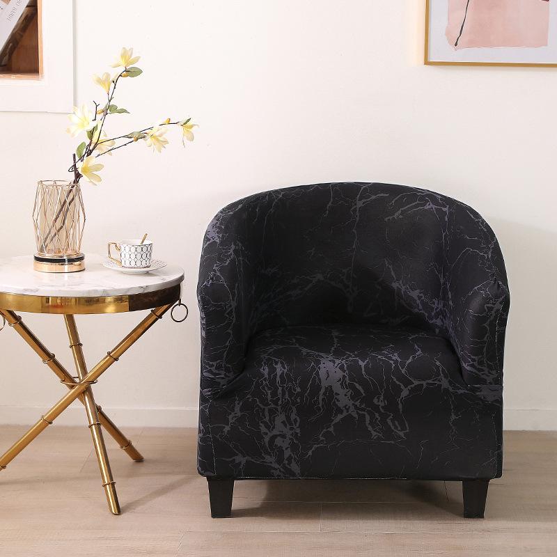 1pc Stretch Printed Club Armchair Cover Washable Tub Chair Slipcover Relax Single Chair Case for Coffee Bar Living Room Office