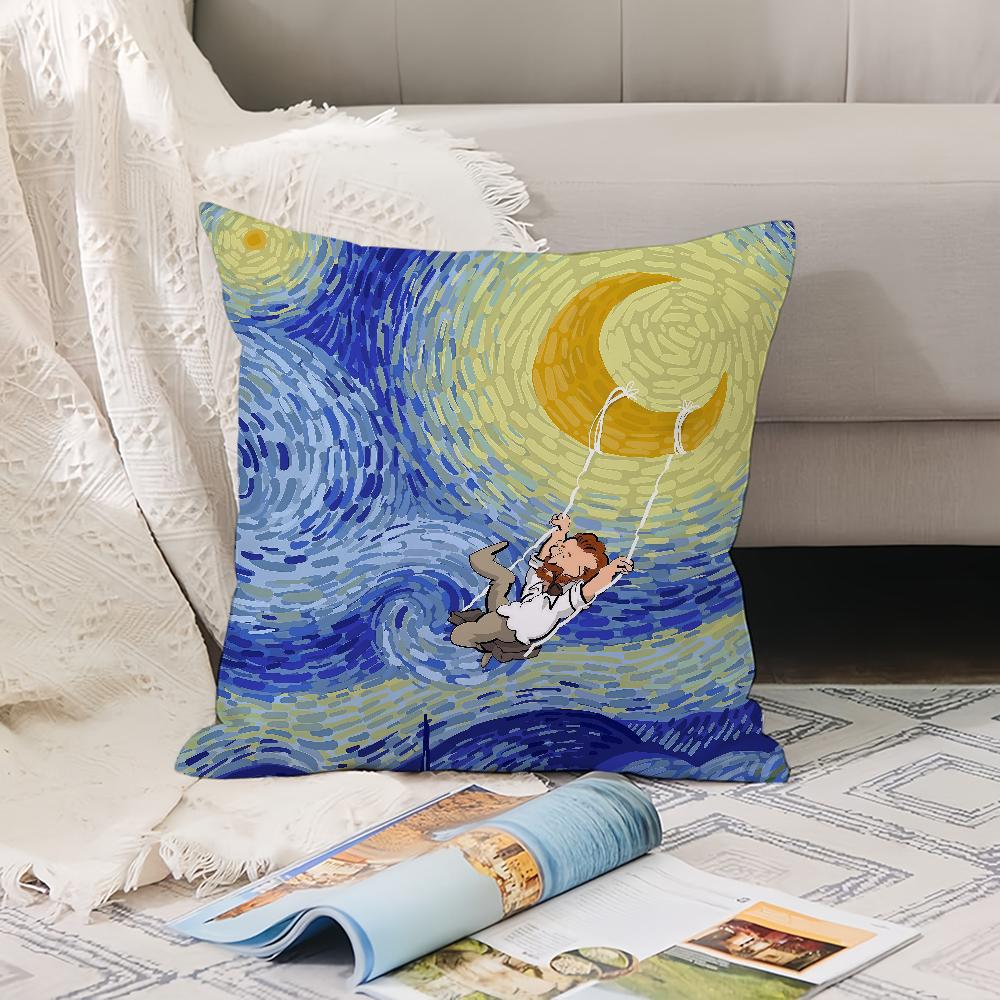 Art Van Gogh Pillow Case Office Cushions Suitable For Sofa Car Bedroom Decorative Cushion Cover