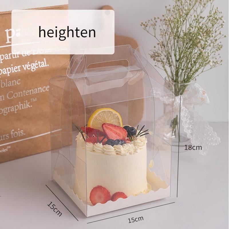Disposable Transparent Cake Case One Piece Portable Pastry Gift Boxs Explosive Cake Portable Packaging Chest with Multiple Sizes To Choose From