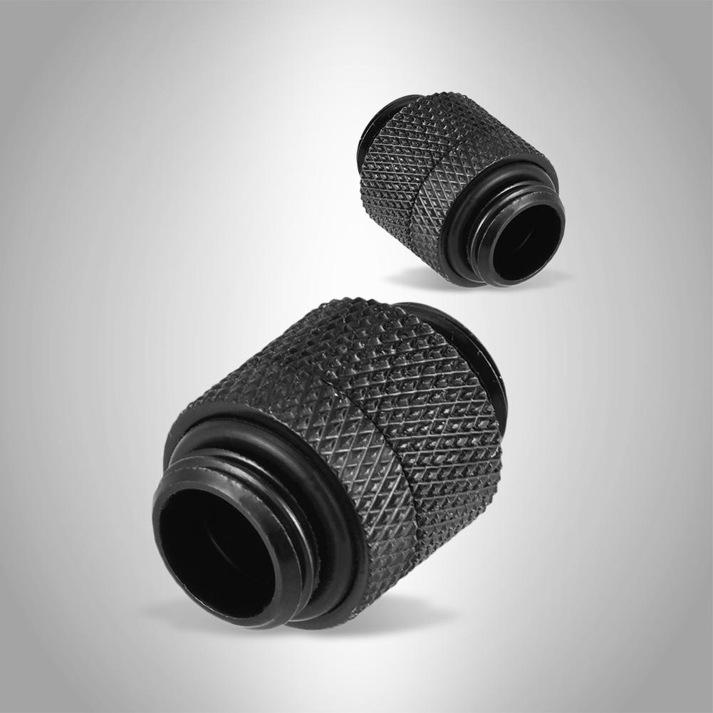 Brass G1Celsius4 Thread 360 Degree Tube Adapter for Computer Water Cooling System Black