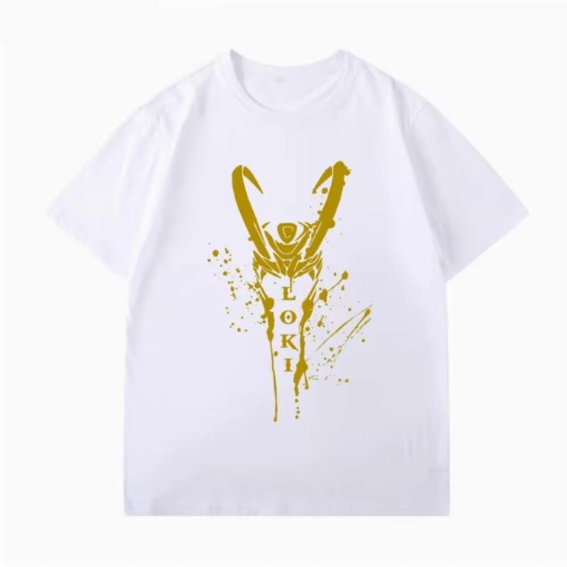 Loki Odisons super cool printed Tshirt Summer new Unisexs and Womens loose casual and trendy shortsleeved