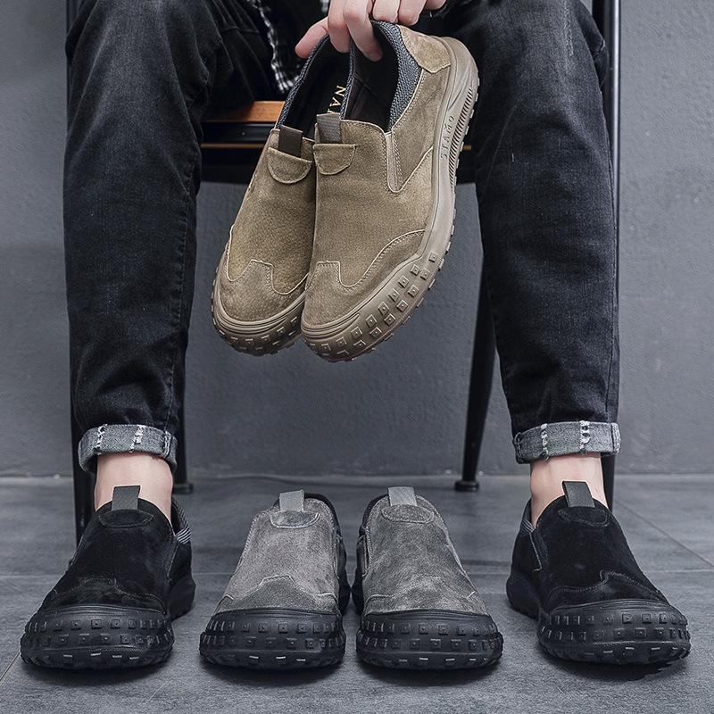 Men's shoes summer breathable sports leisure one pedal old Beijing cloth shoes construction site work labor insurance soft soles tide shoes