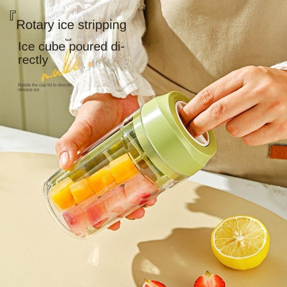 Multifunctional Easy-Release Ice Making Cup Food Grade Rotating Deicing Ice Cube Mold Large capacity DIY Ice Cube Tray Household