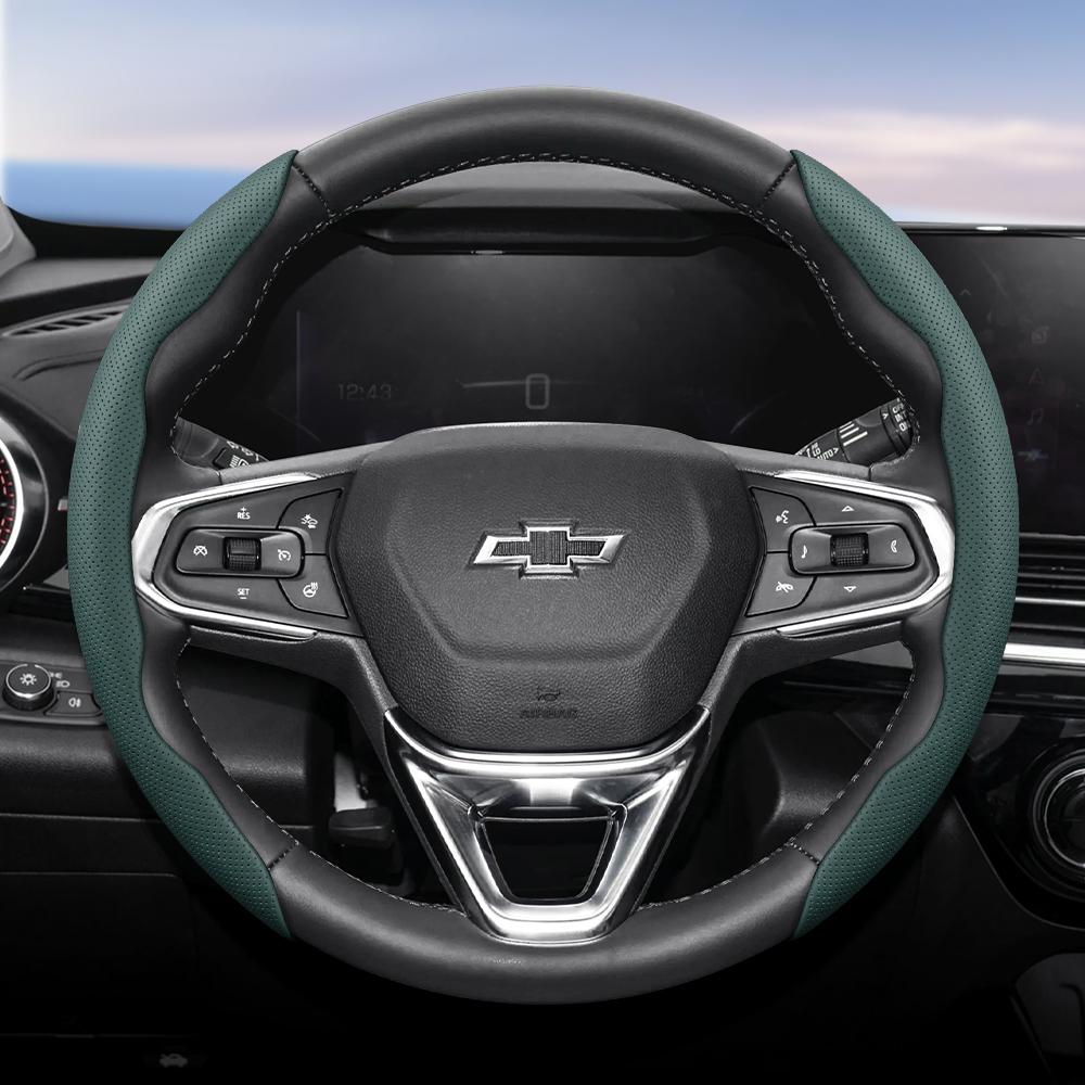 Suitable for Chevrolet Breathable Holes Leather Steering Wheel Cover Segmented Quick Release Design Non-Slip and Durable Cruze Spark Captiva Orlando L