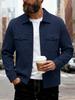 2025 Herbst/Winter Schlank geschnittene Herren-Reversjacke - Einreihig, Einfarbig, Doppeltasche, Lässiger Europäischer/Amerikanischer Stil