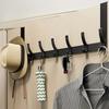 1pc Over The Door Hooks (6-Hook) - Wall Mounted Coat Rack for Clothes, Hat & Towel
