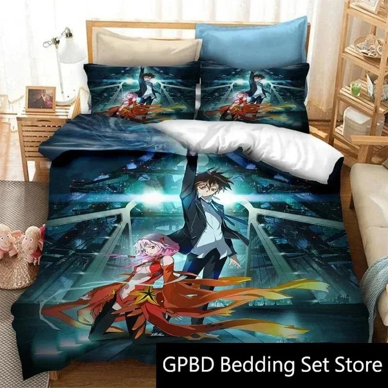 3D Druck Guilty Crown Anime Bettwäsche Set Doppel Twin King Bettbezug Steppdecke Kissenbezug Jungen Mädchen Erwachsene Schlafzimmer