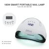 180w Suszarka do paznokci Sun X7 Max Przenośny wyświetlacz LCD 57 szt. koralików Lampa UV LED do paznokci z 4 timerami 10s 30s 60s 99s