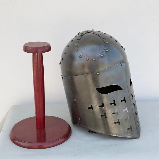 Handmade Crusader Spangen Helmet Medieval Knight Armor, Cosplay LARP