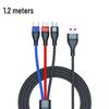 5A Super Fast 3-in-1 Braided Charging Cable, 2m Type-C to Triple Connector