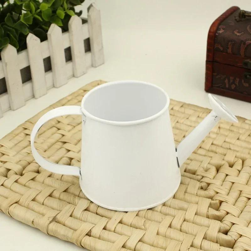 

Flower Pot Mini Watering Kettle Tin Flowers Home Decoration Small Bucket Flower Arrangement Succulent Planting Potted Plants белый