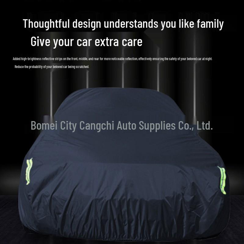 Cotton-Insulated Car Cover with Sun Protection, Aluminum Foil Layer, Universal Fit